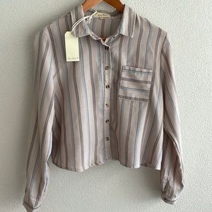 Love Notes Long Sleeve Button Down Striped Shirt